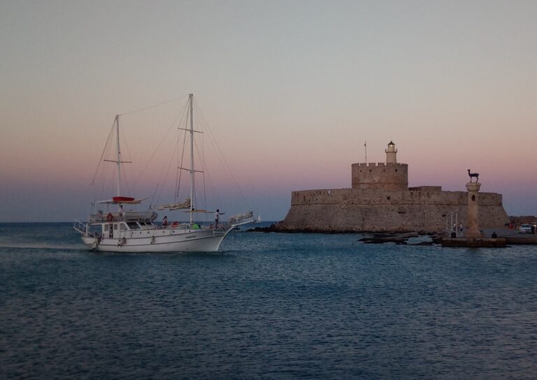View of St Nicholas Fortress returning from the Sunset Cruise