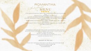 Romantika Exclusive Menu